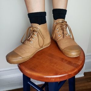 sienna orange canvas converse style Bangs Shoes